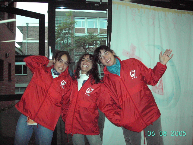 con nuestros chibasqueros de voluntarias