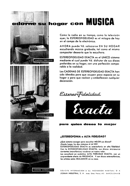 cadenas de estereofidelidad exacta