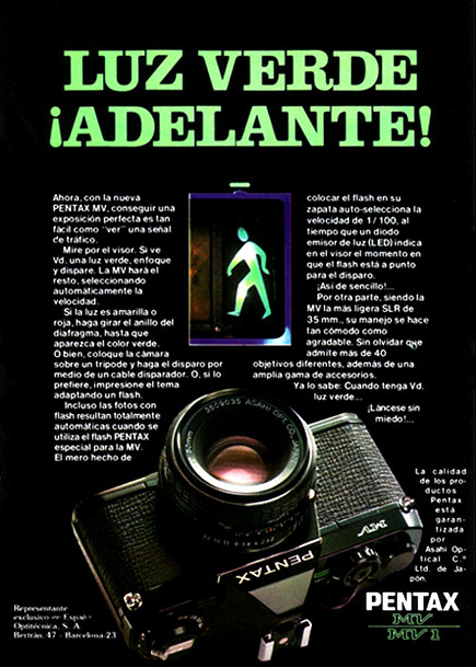  c�mara fotogr�fica pentax mv