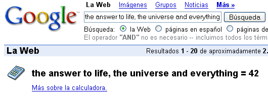 La respuesta a la vida, el universo y todo lo dem�s