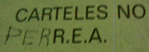 Carteles no - ¡Perrea!