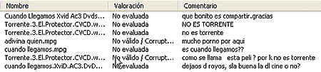 Comentarios del eMule Comentarios del eMule