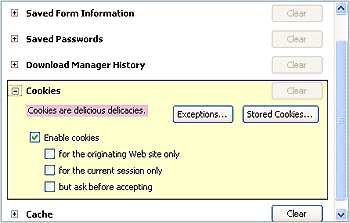 Explicaci�n del Mozilla de lo que son las cookies