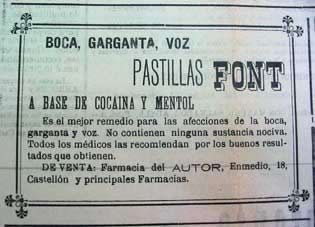 �Mentol y coca�na, se�ora!