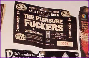 Entrada de los Pleasure Fuckers