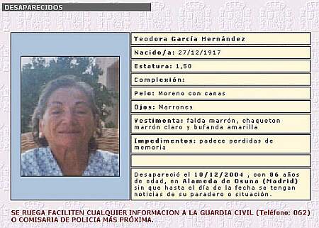 Teodora desaparecida