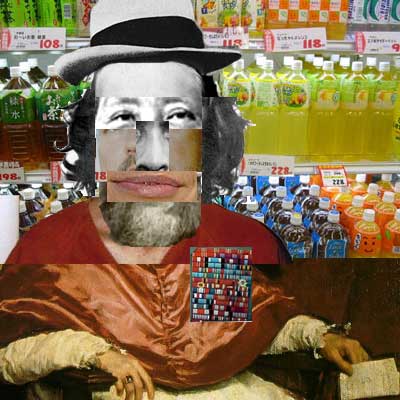 La humanidad rebosa por delante y por detrás collage humano