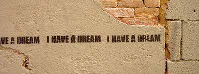 Una pared que sueña graffiti i have a dream