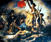 La Libertad Guiando al Pueblo. Eugene Delacroix (1830)